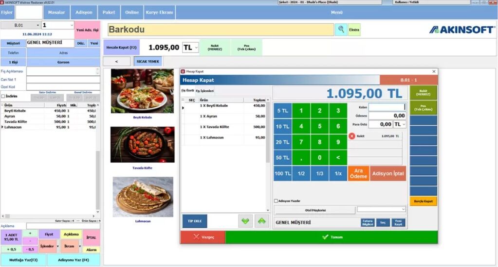 AKINSOFT WOLVOX Restoran Programı