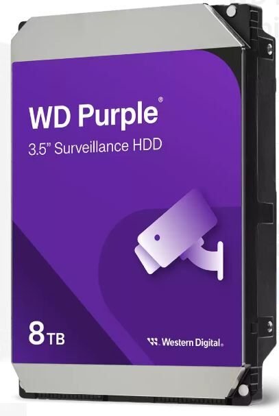 WESTERN DIGITAL WD85PURZ PURPLE 3.5'' 8TB 5640rpm 256mb SATA (3 Yıl Garanti) 7/24 Harddisk