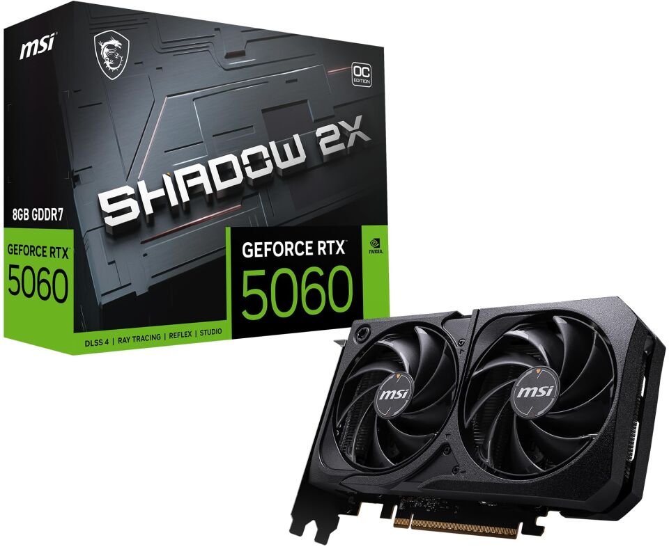 MSI RTX 5050 8G SHADOW 2X OC 8GB Geforce RTX5050 GDDR6 128bit HDMI 3xDP 16x Ekran Kartı