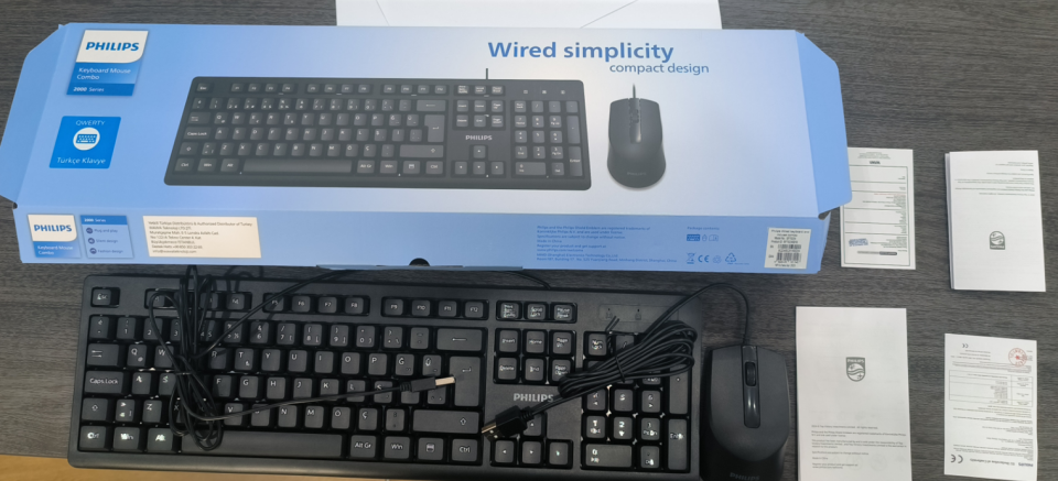 PHILIPS SPT6234 Q Türkçe USB Standart Klavye+ Mouse