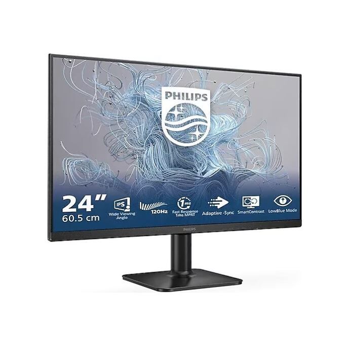 PHILIPS 24E2N1110 1000 Serisi 23.8'' LED IPS 1ms 120Hz 1920x1080 FullHD VGA HDMI (VESA) Siyah Monitör