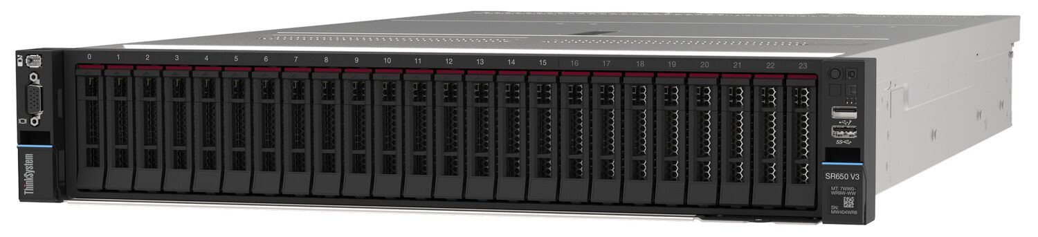 LENOVO SR650 V3 7D76A065EA-V3 SILVER 4510 (12C) 128GB(2x64) 3x960GB SSD 2U RACK 1x1100W Titanium Server