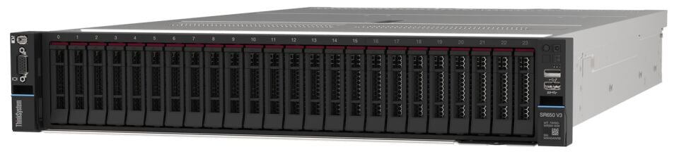 LENOVO SR650 V3 7D76A065EA-V3 SILVER 4510 (12C) 128GB(2x64) 3x960GB SSD 2U RACK 1x1100W Titanium Server