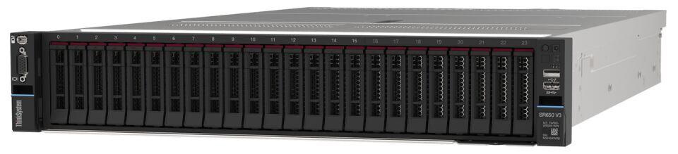 LENOVO SR650 V3 7D76A065EA-V3 SILVER 4510 (12C) 128GB(2x64) 3x960GB SSD 2U RACK 1x1100W Titanium Server